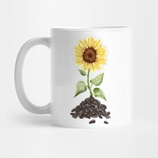 Sunflower Flora Minimalist Retro Since Vintage Mug